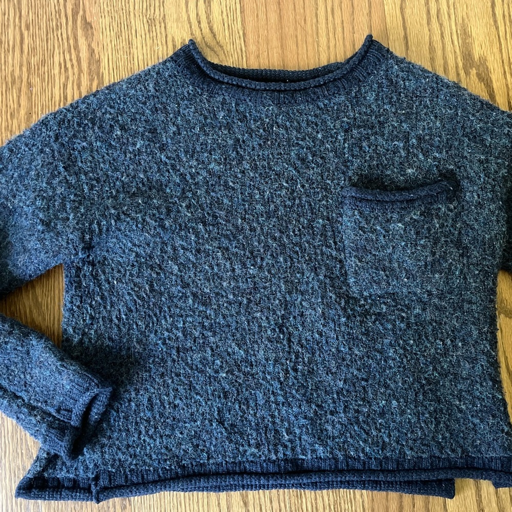 Chunky blue sweater